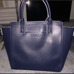 Vera Bradley Navy Northbrook Large Faux Leather